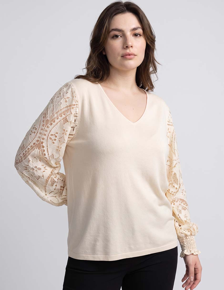 Suéter cuello v para mujer