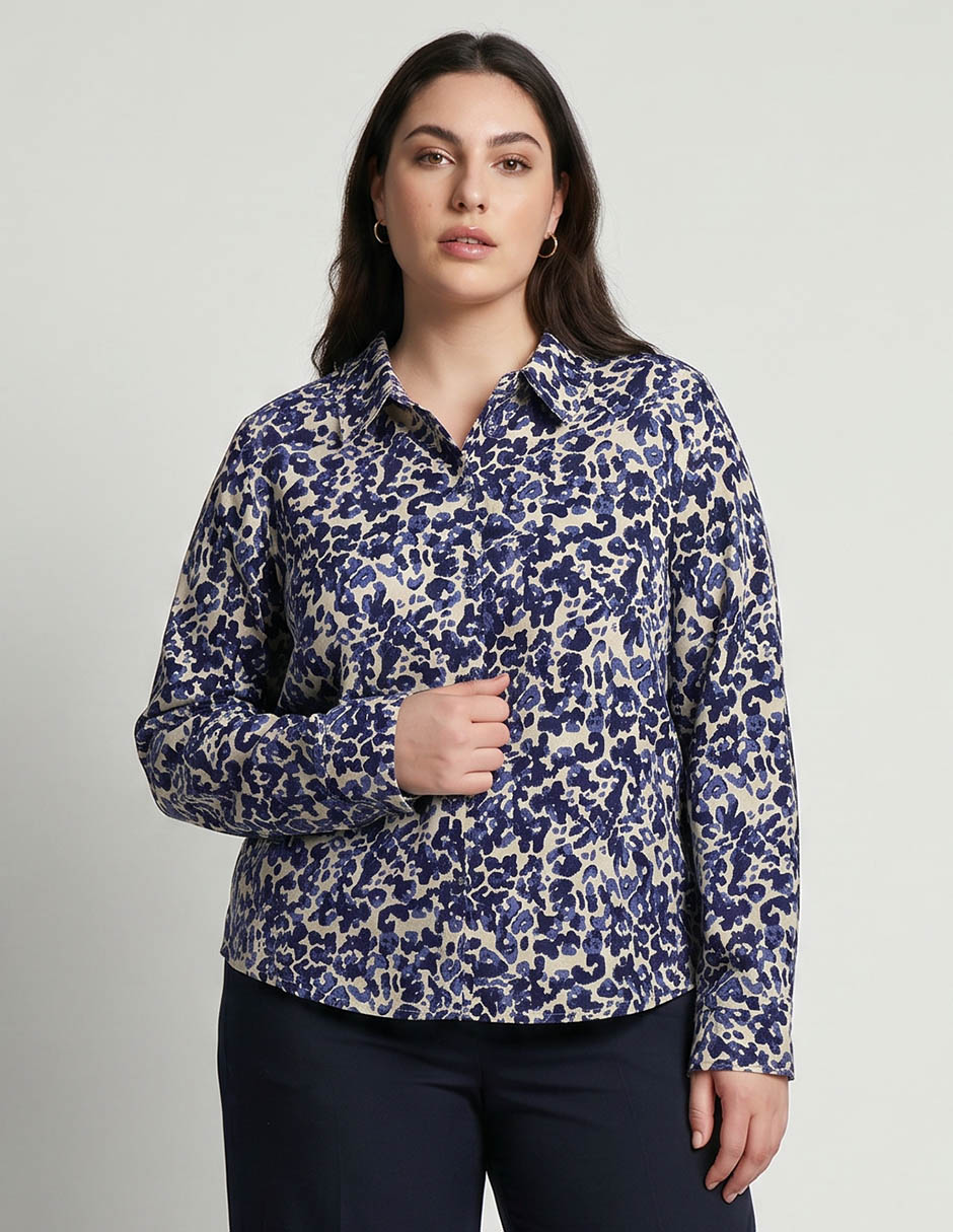 Blusa weekend plus manga larga para mujer