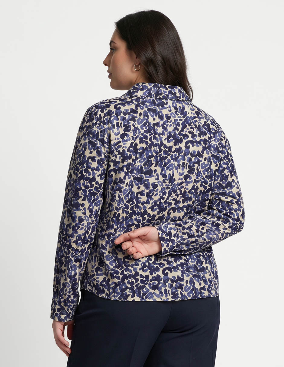 Blusa weekend plus manga larga para mujer