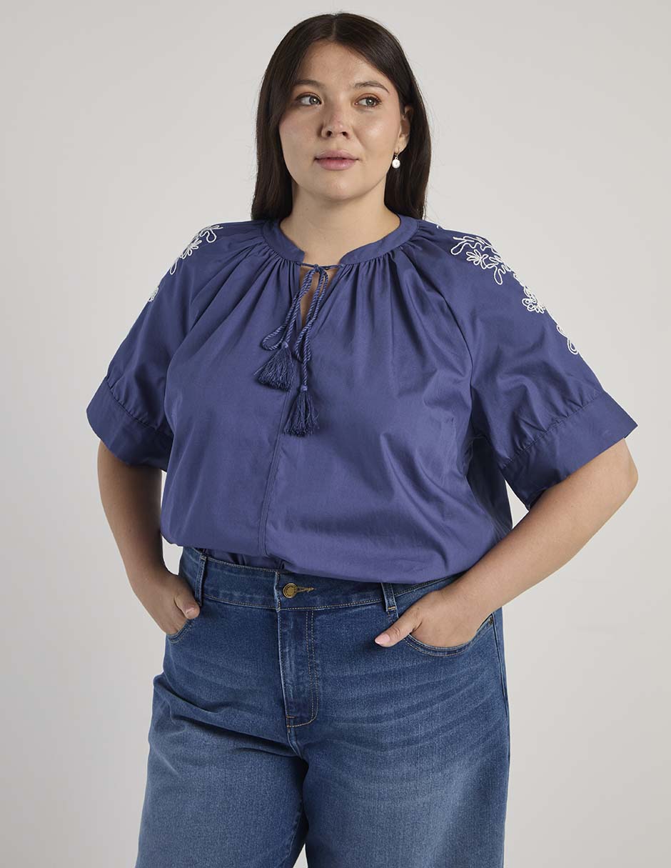 Blusa Weekend Plus manga al codo para mujer