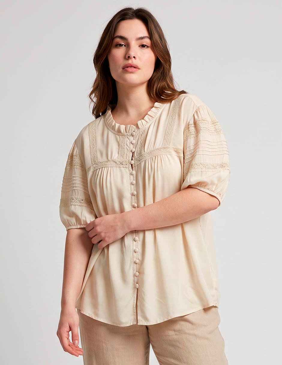 Blusa Weekend Plus manga al codo para mujer