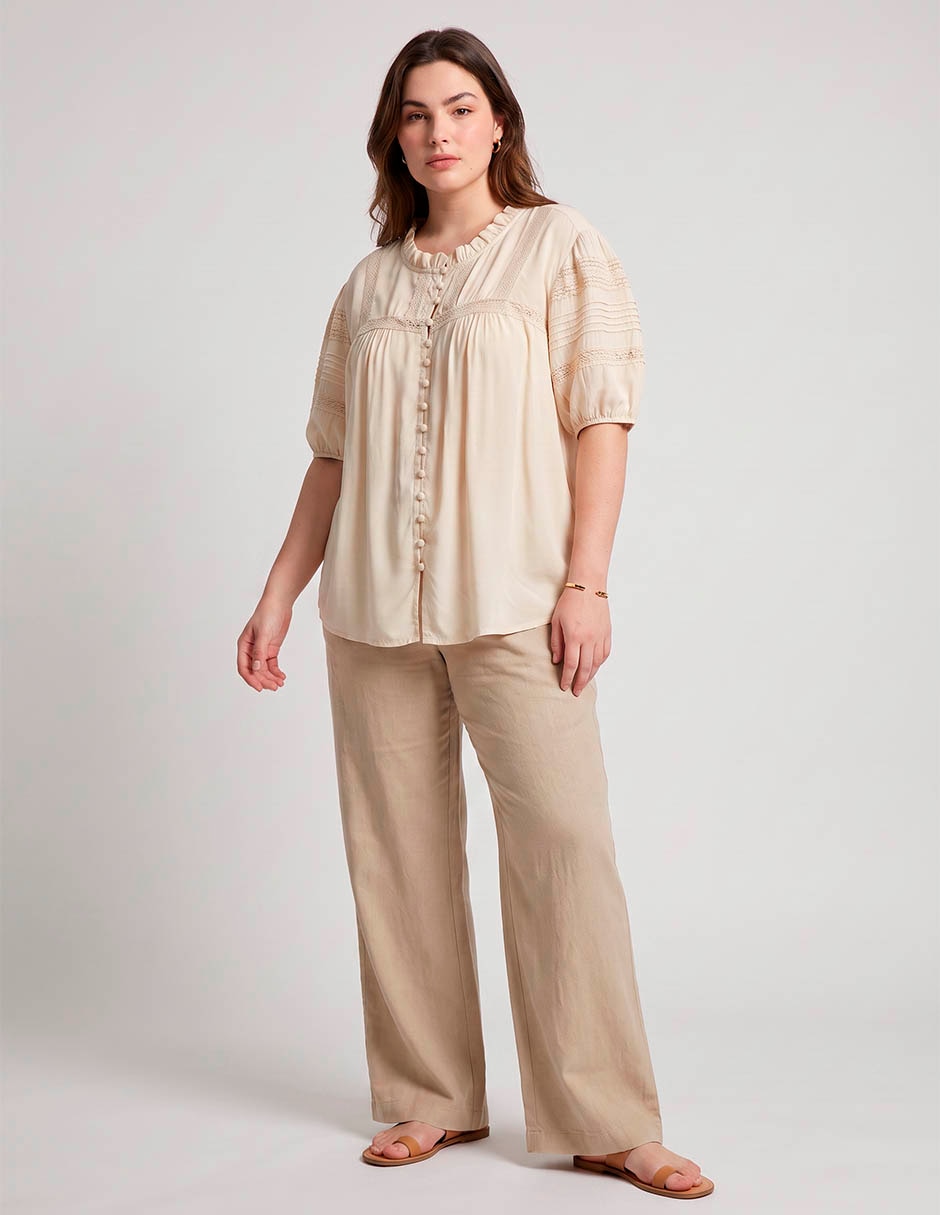 Blusa Weekend Plus manga al codo para mujer