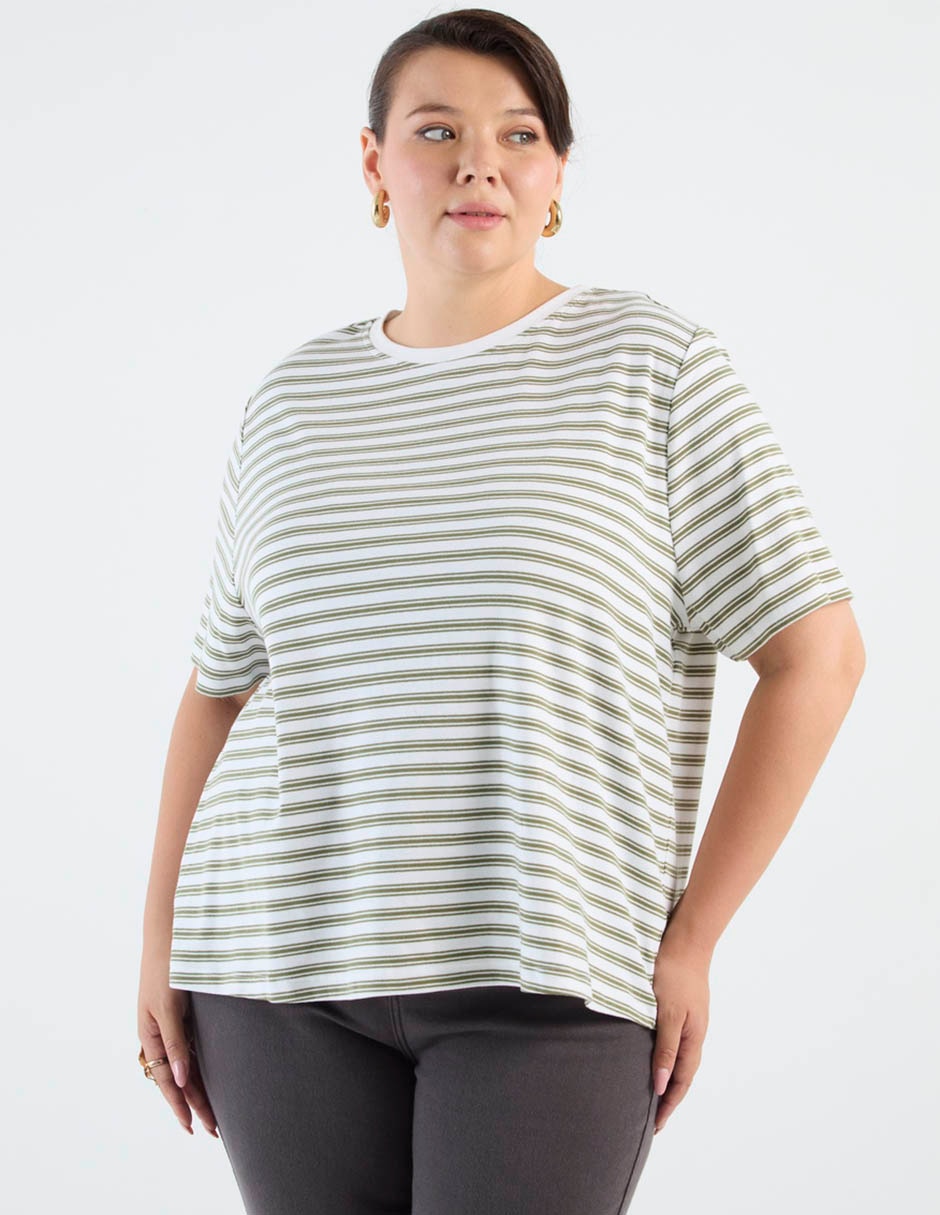 Playera manga corta cuello redondo para mujer 2