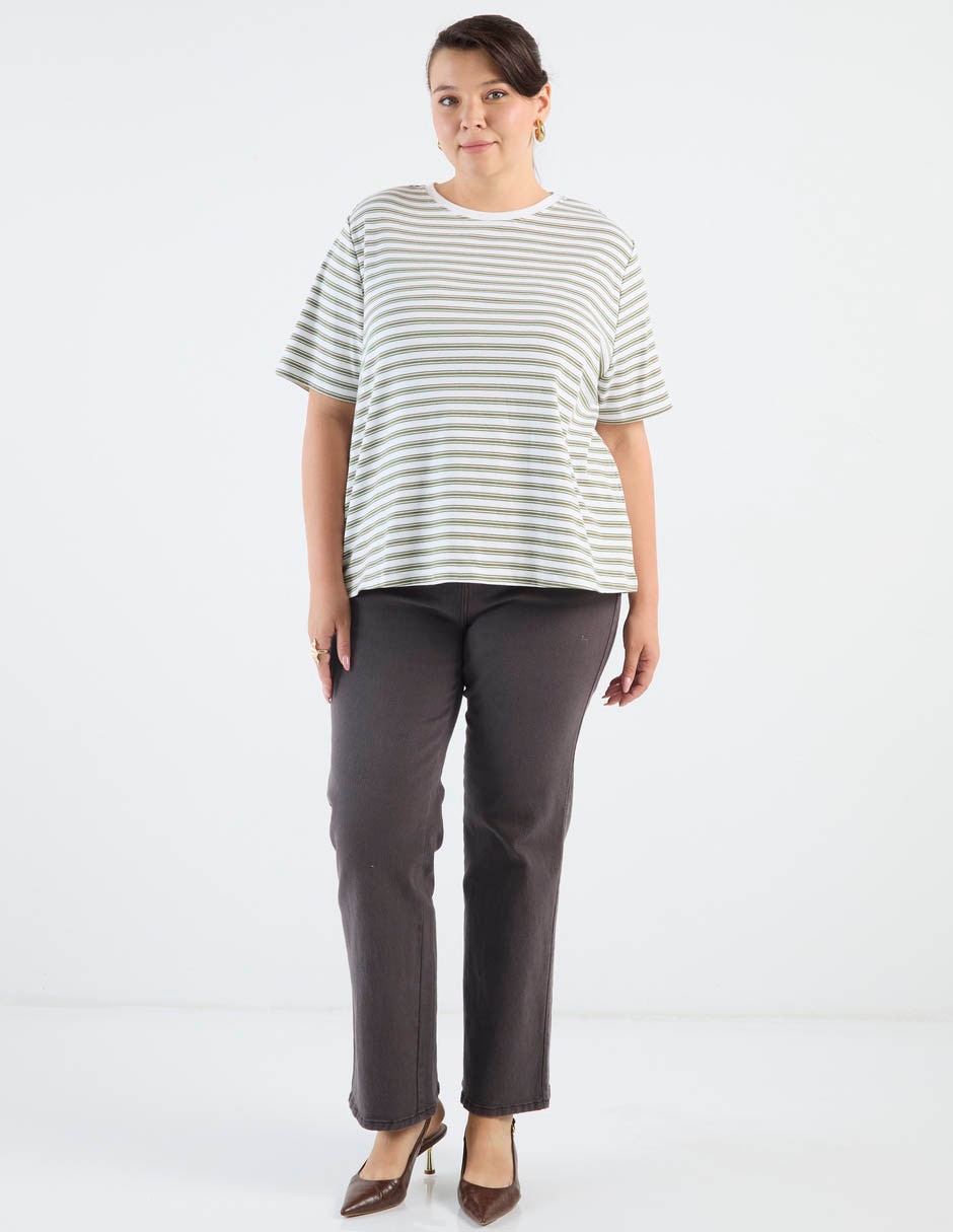 Playera manga corta cuello redondo para mujer 3