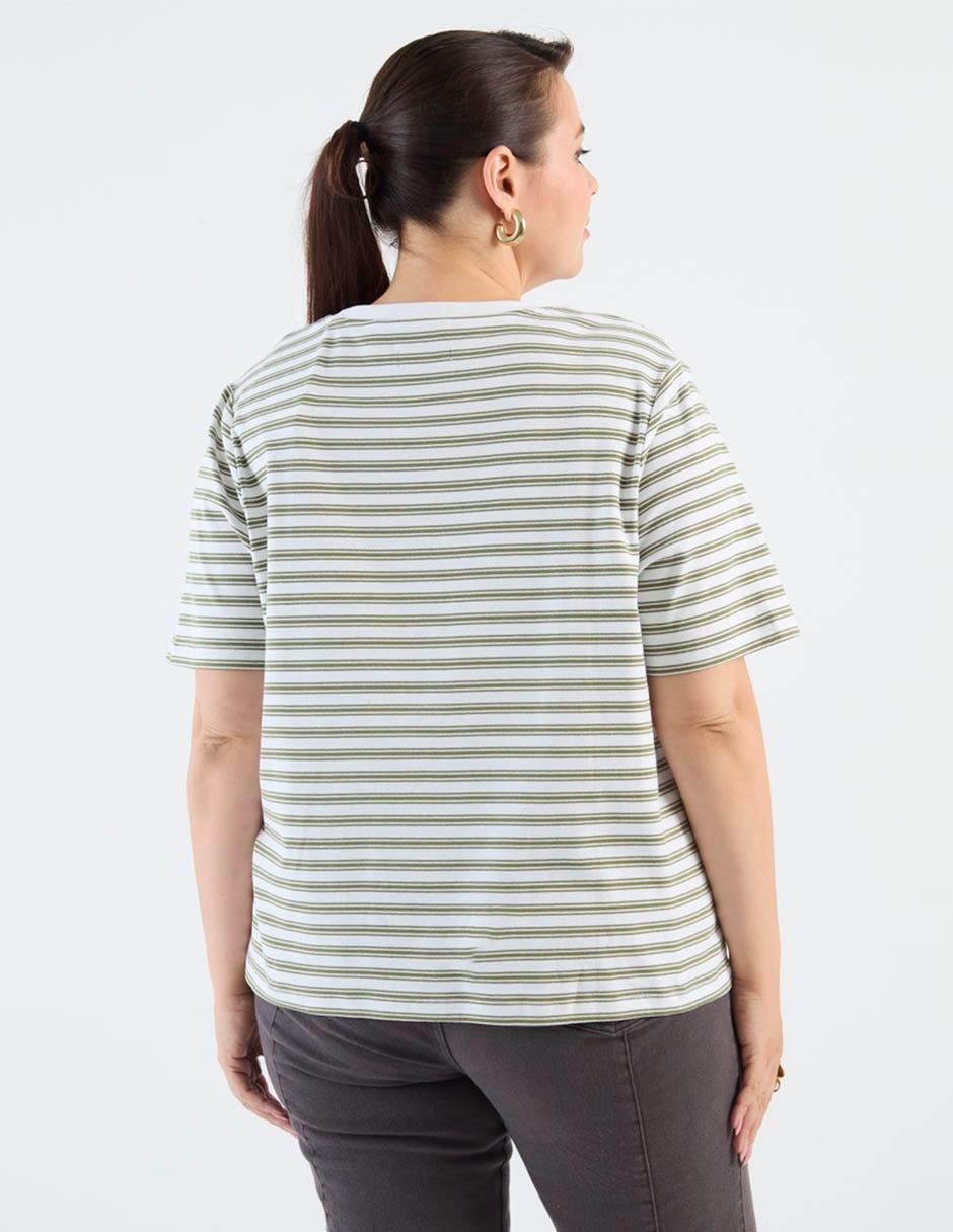Playera manga corta cuello redondo para mujer 6