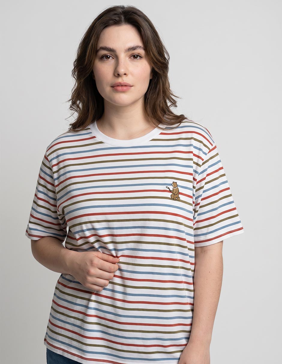 Playera manga corta cuello redondo mujer