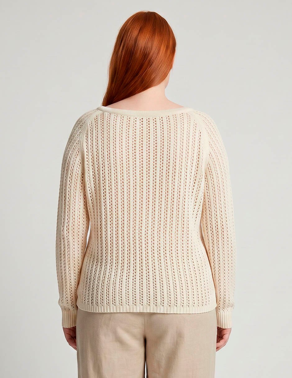 Suéter cuello redondo para mujer 3