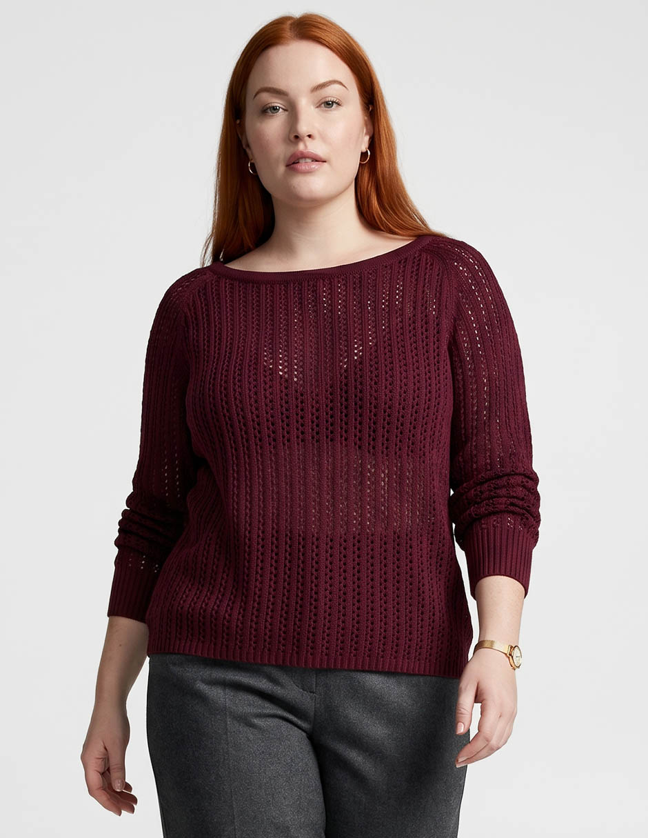 Suéter cuello redondo para mujer