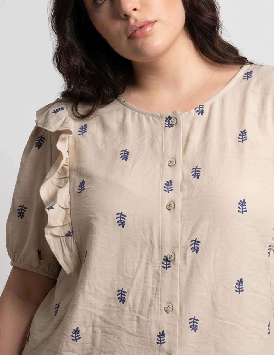 Blusa manga corta para mujer 3