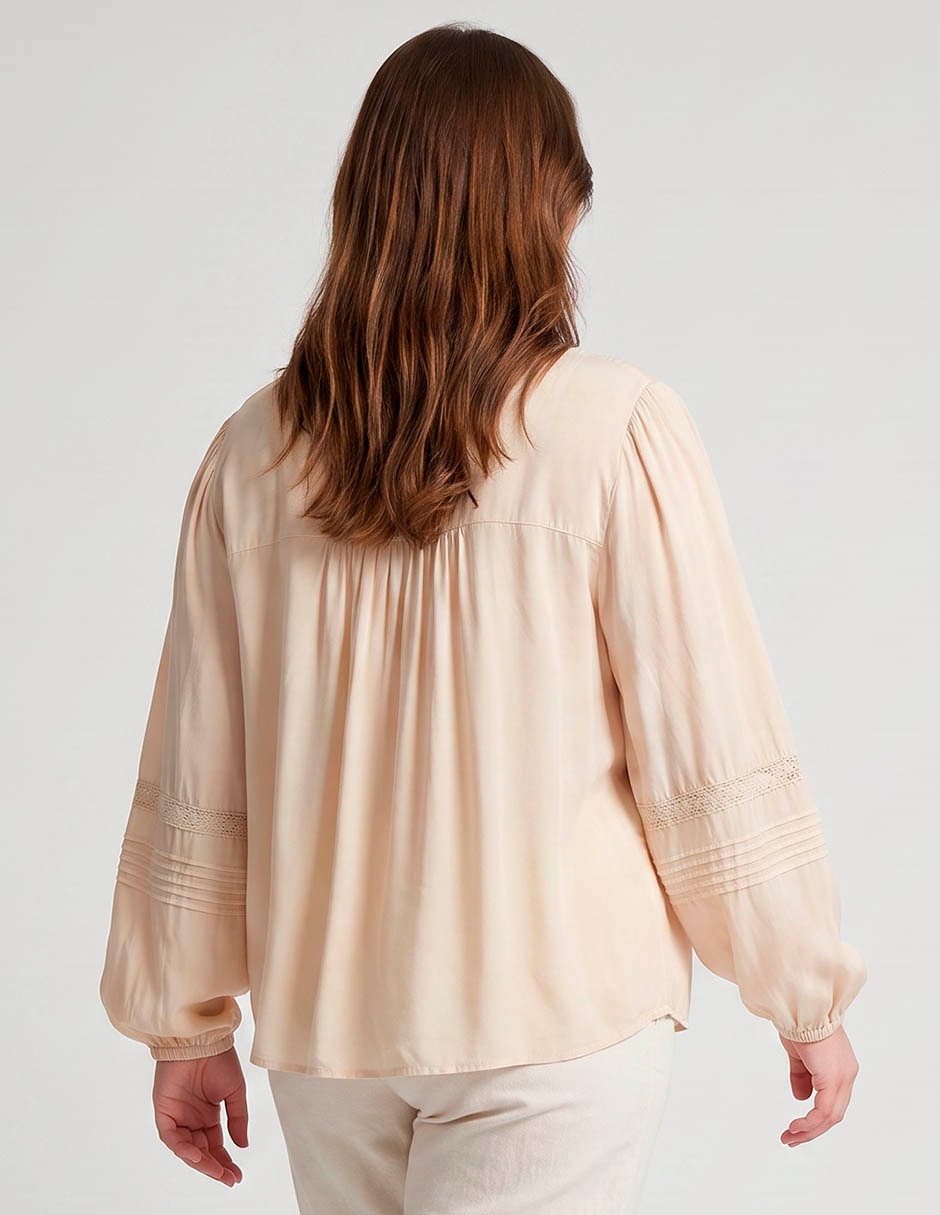 Blusa Weekend Plus manga larga para mujer