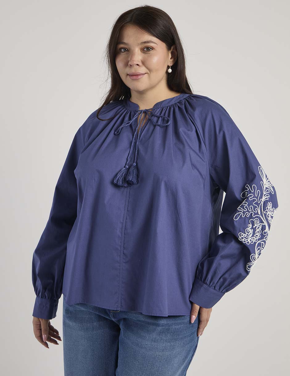 Blusa Weekend Plus manga larga para mujer
