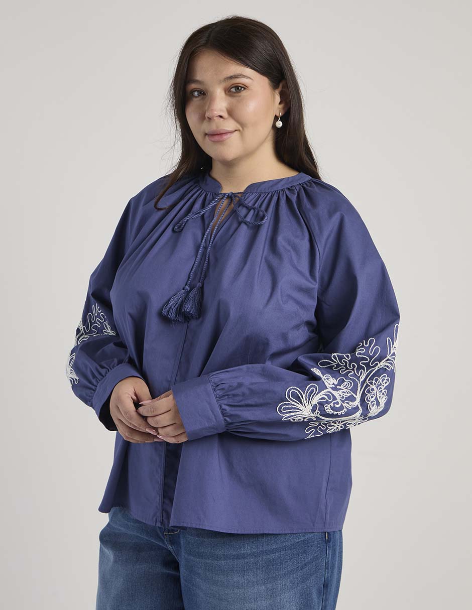 Blusa Weekend Plus manga larga para mujer
