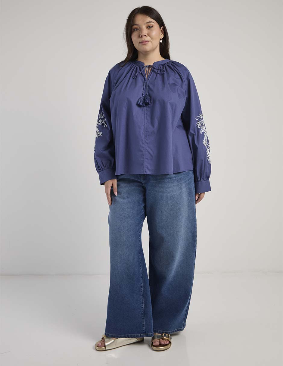 Blusa Weekend Plus manga larga para mujer