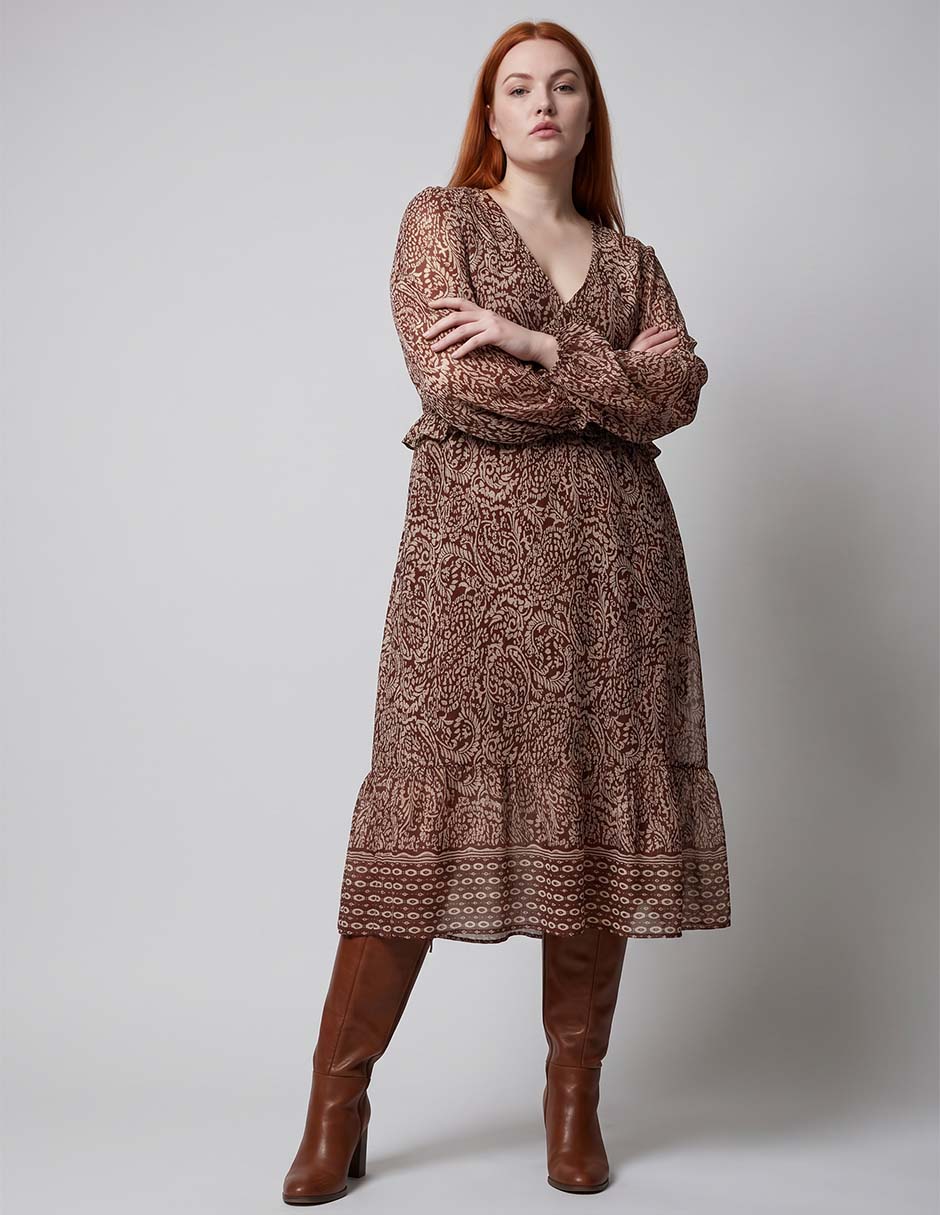 Vestido midi casual para mujer