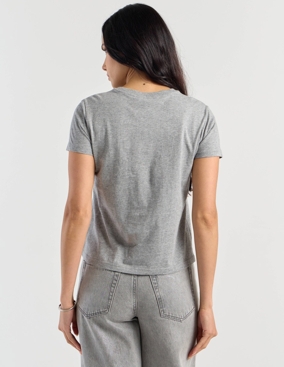 Playera manga corta cuello redondo para mujer 1