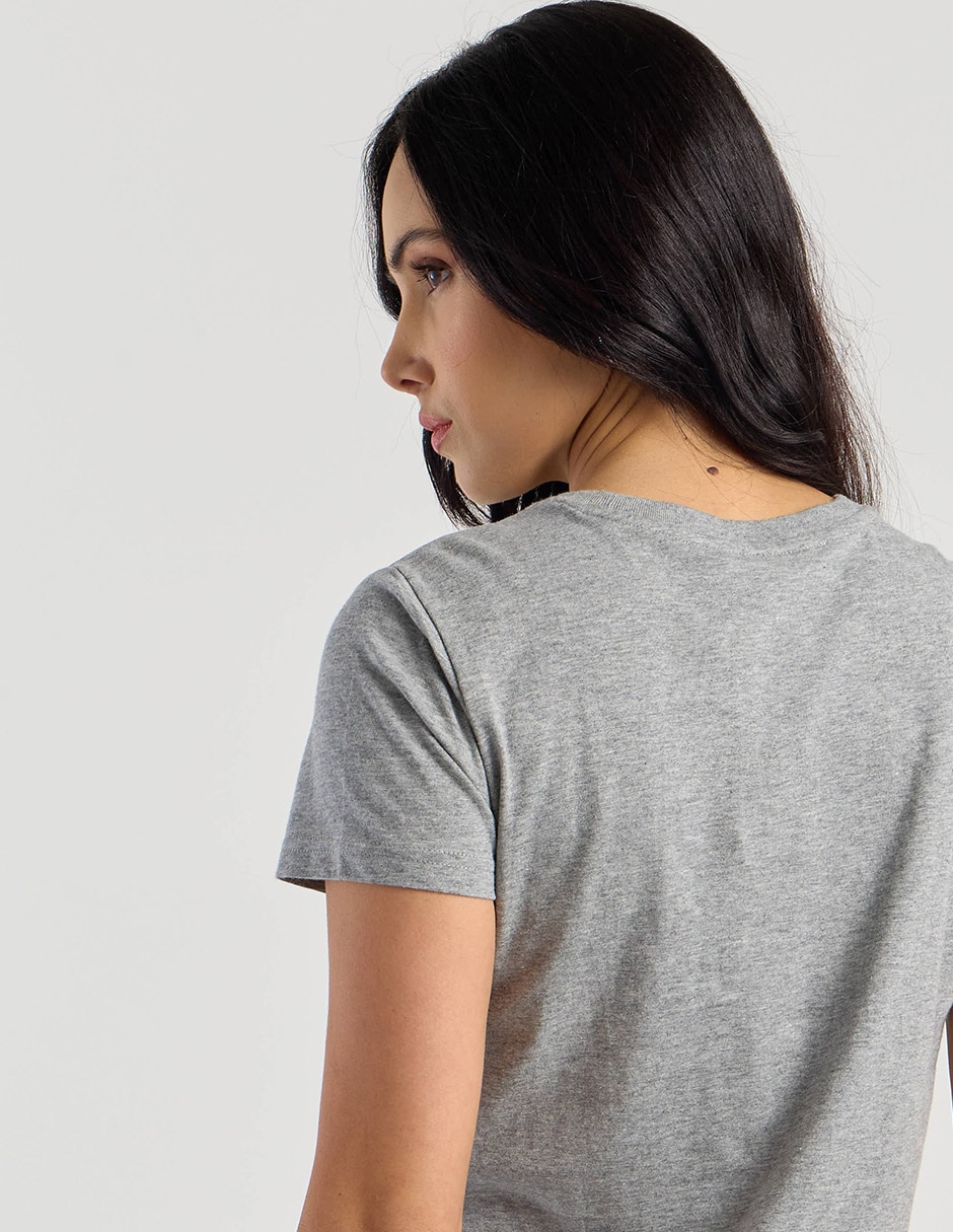 Playera manga corta cuello redondo para mujer 5