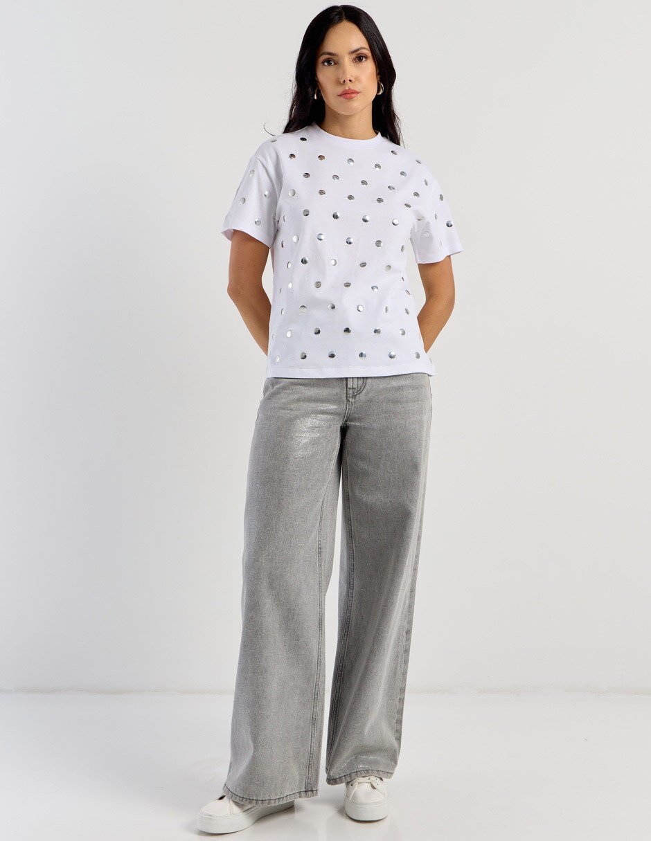 Playera manga corta cuello redondo mujer 3