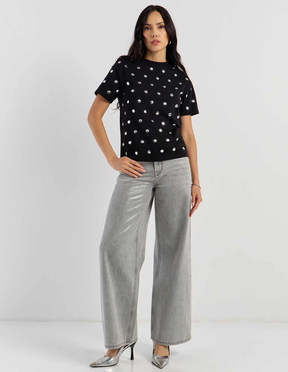 Playera manga corta cuello redondo para mujer 3
