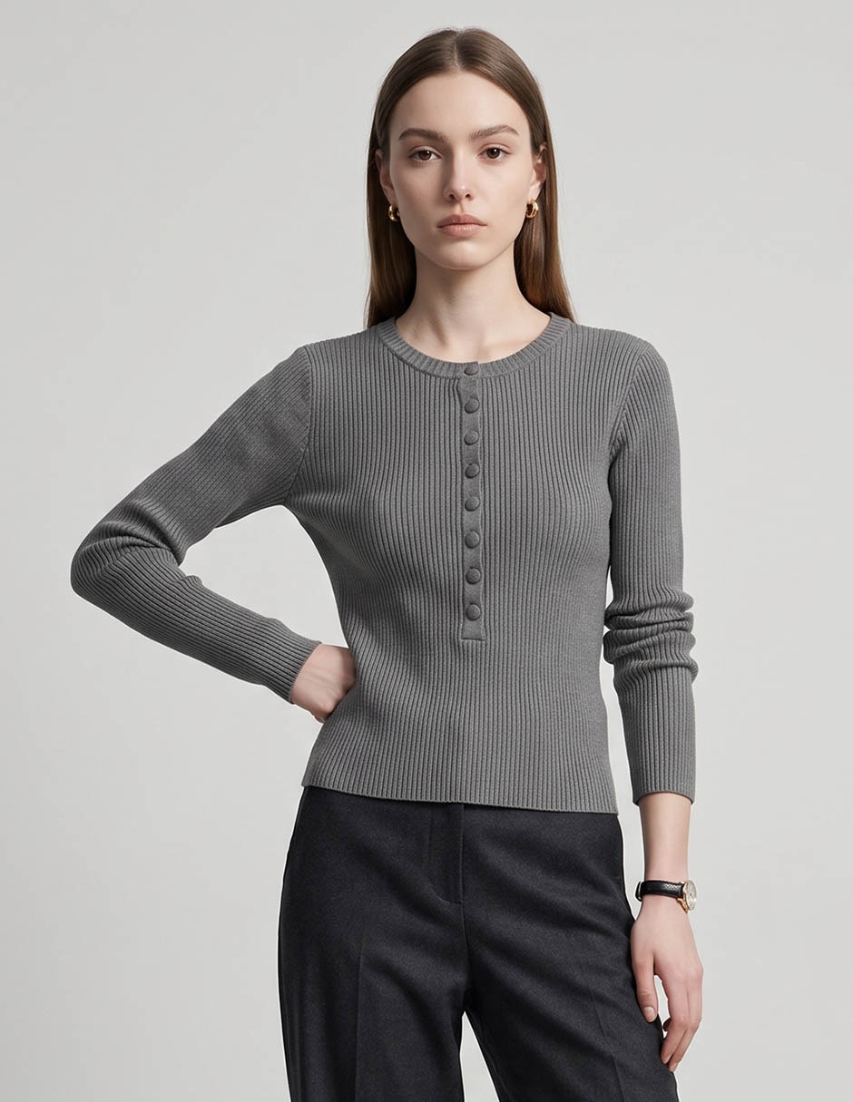 Suéter cuello redondo para mujer Suéter cuello redondo para mujer