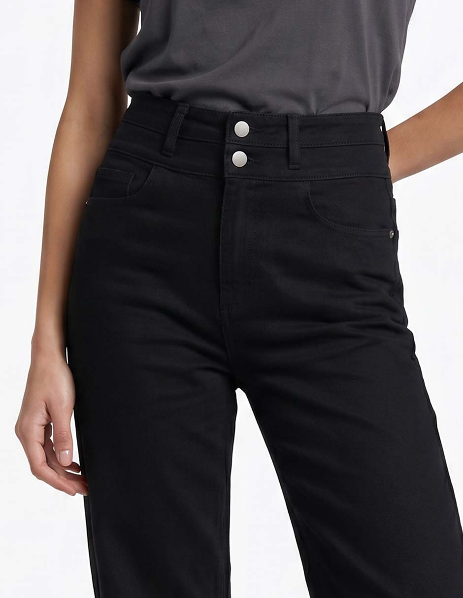 Jeans straight corte cintura para mujer 3