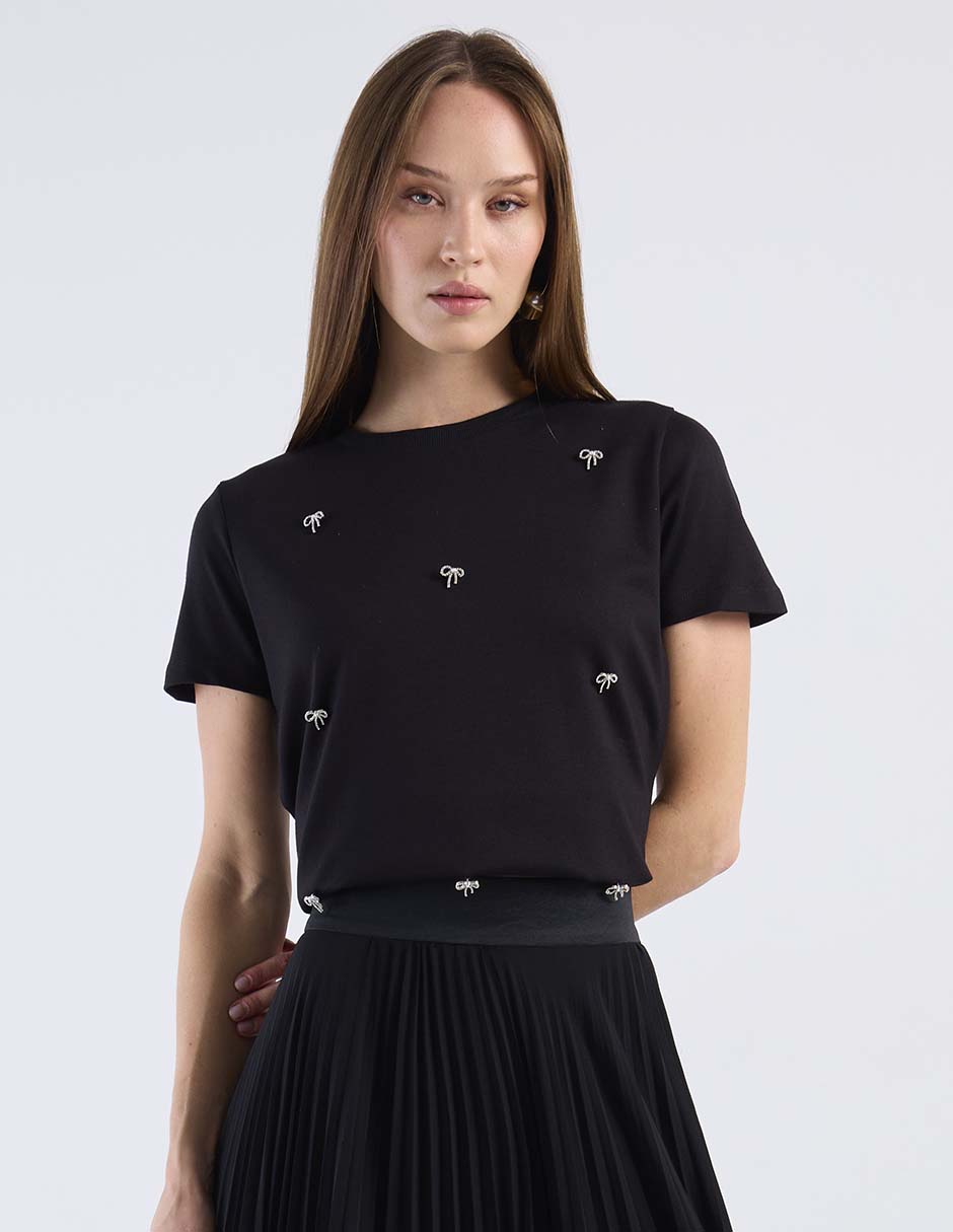 Playera manga corta cuello redondo para mujer 2