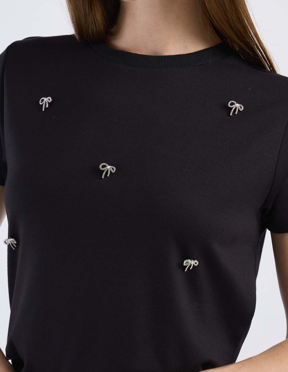Playera manga corta cuello redondo para mujer 5