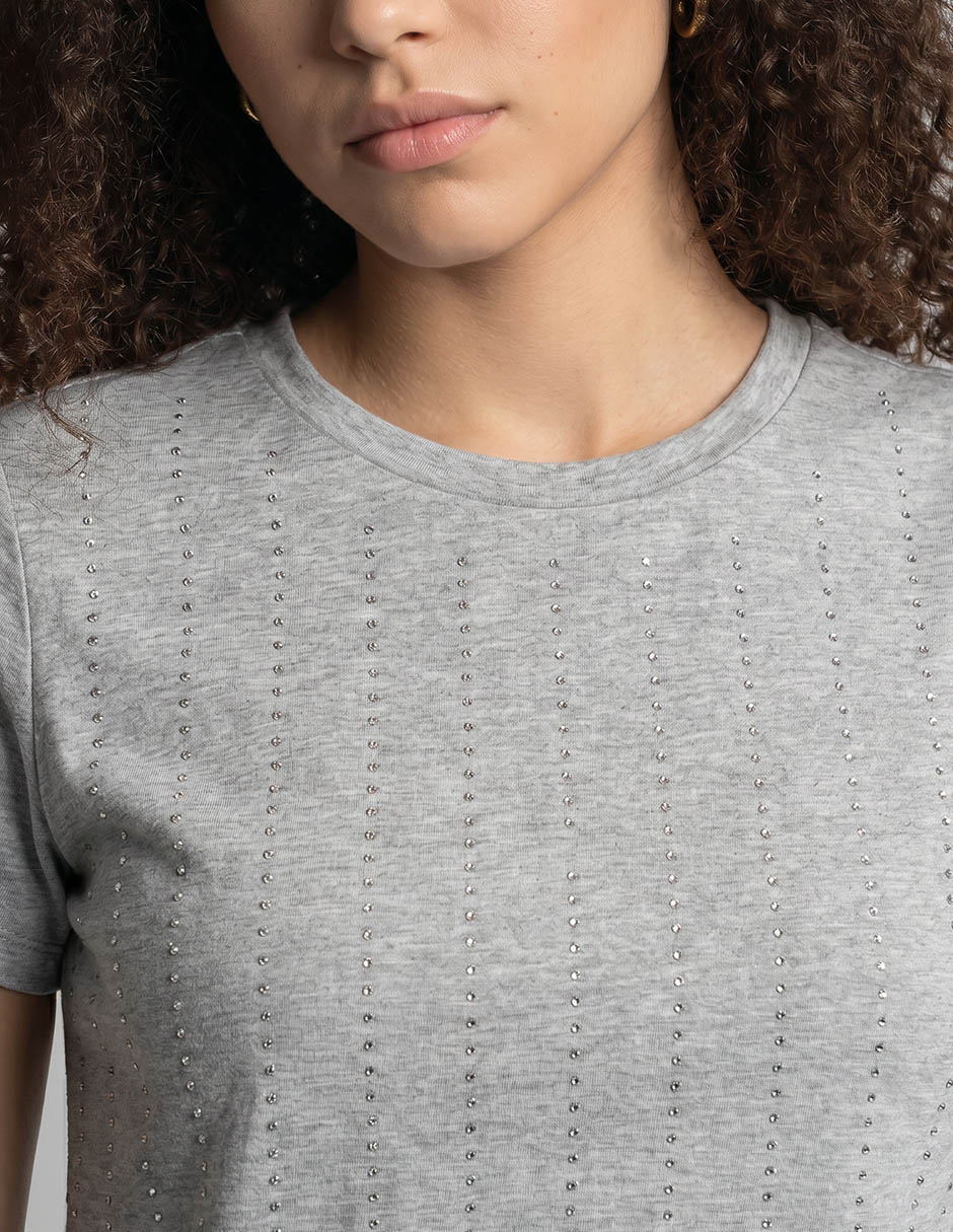 Playera manga corta cuello redondo para mujer 3