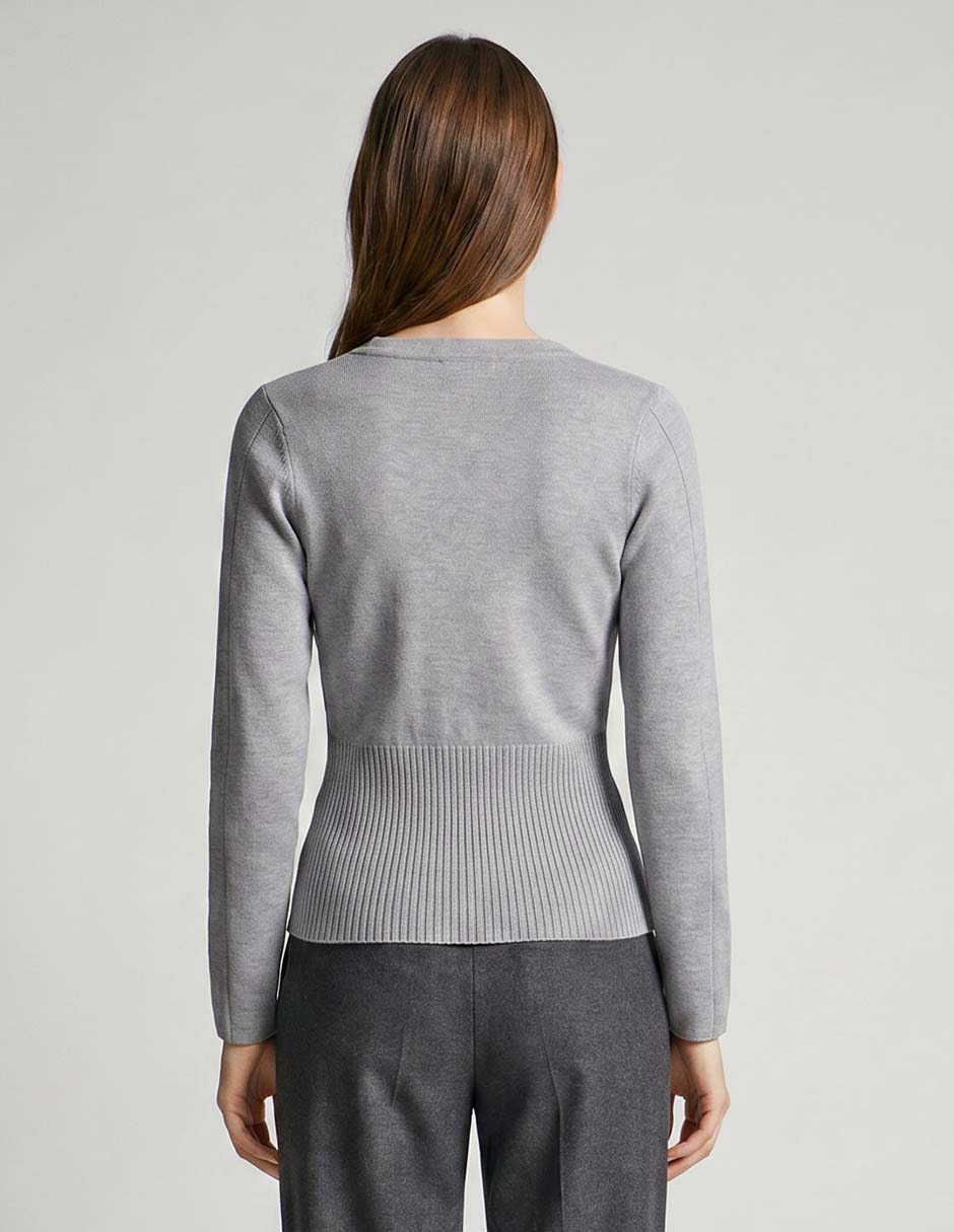Suéter cuello V para mujer 2