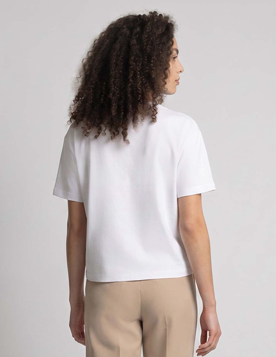 Playera manga corta cuello redondo para mujer 2