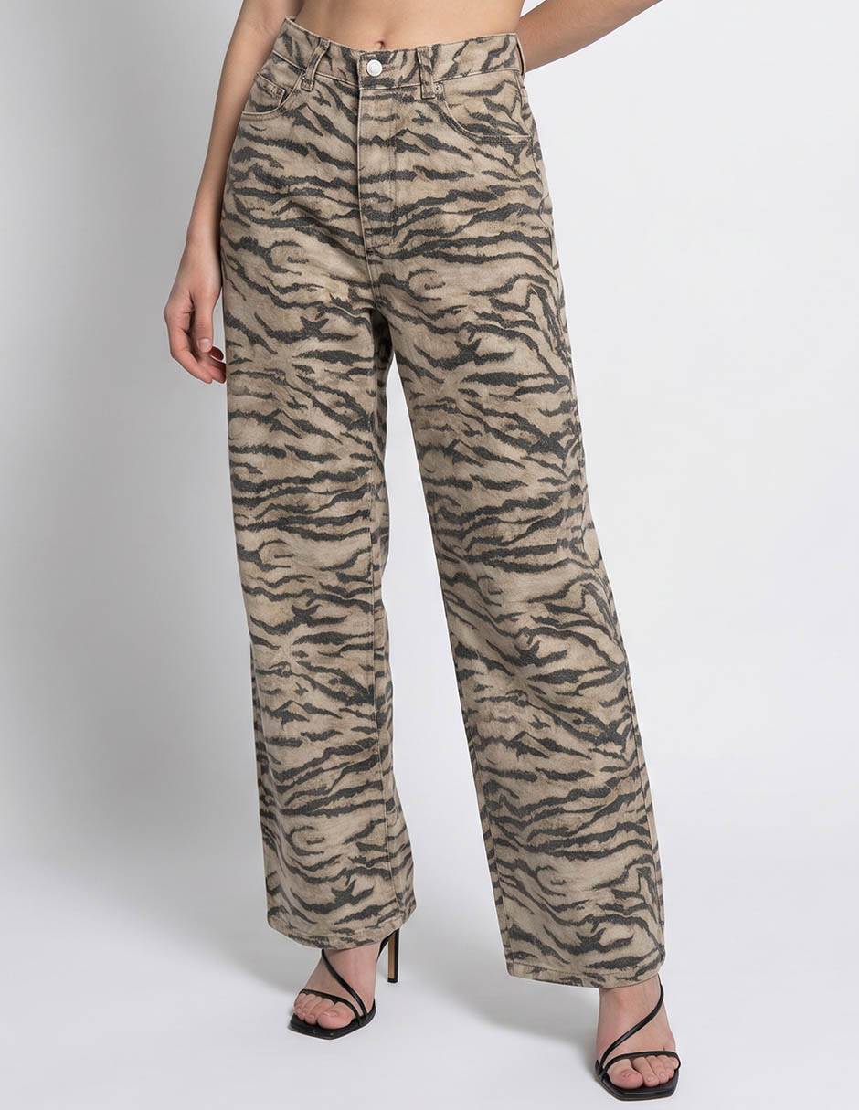 Jeans relaxed wide leg para mujer