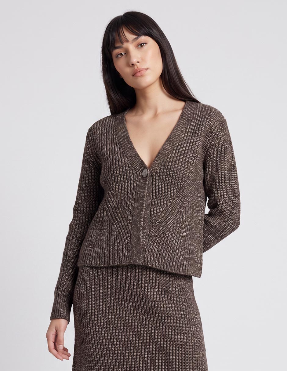 Suéter cuello v para mujer