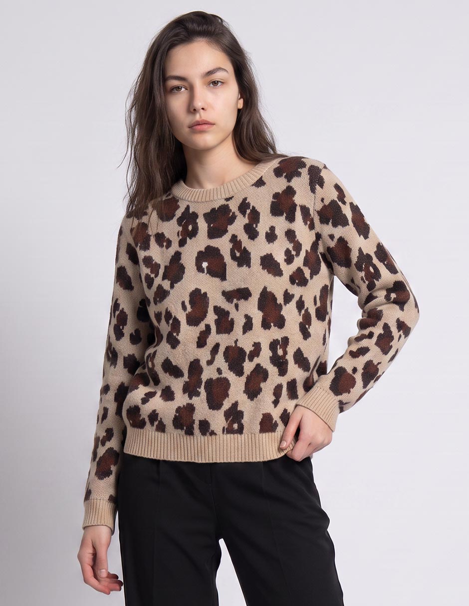 Suéter cuello redondo para mujer