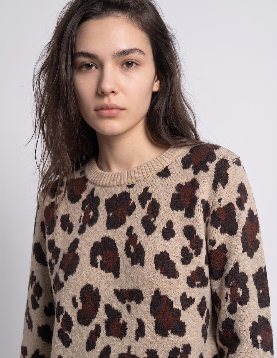 Suéter cuello redondo para mujer 2