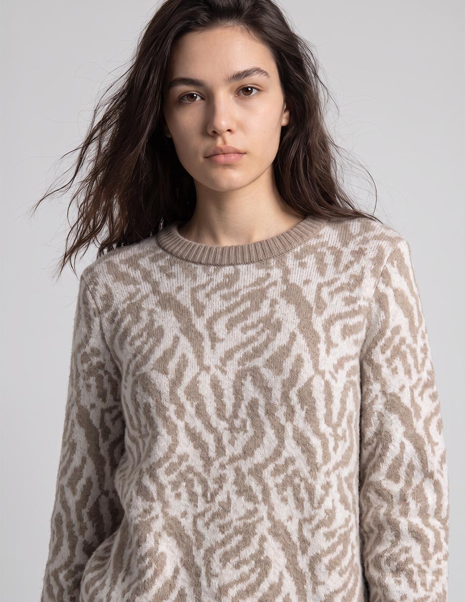 Suéter cuello redondo para mujer 3