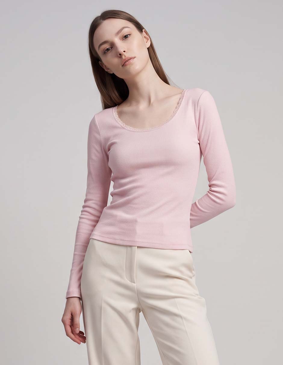 Blusa manga larga para mujer