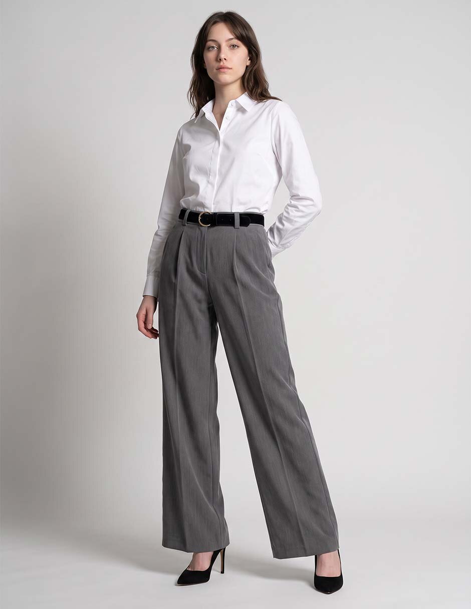 Pantalón de vestir relajado para mujer 3