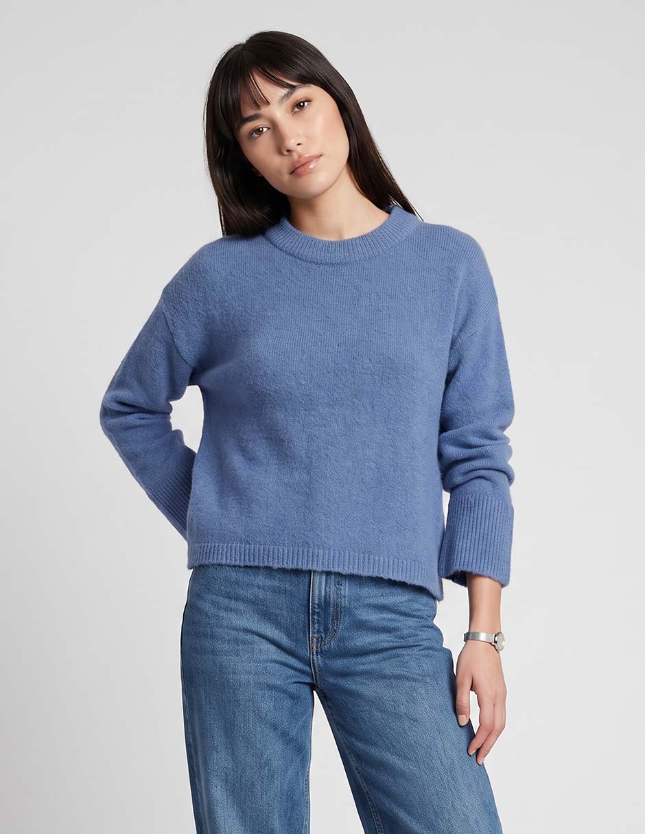 Suéter cuello redondo para mujer