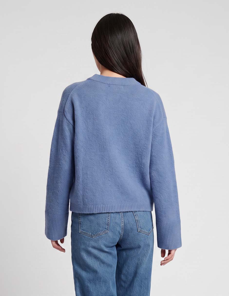 Suéter cuello redondo para mujer 2