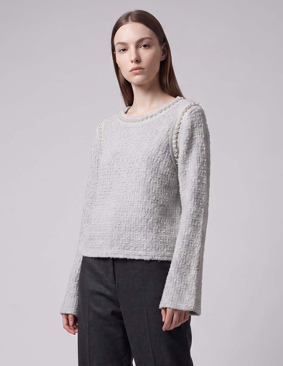 Suéter cuello redondo para mujer