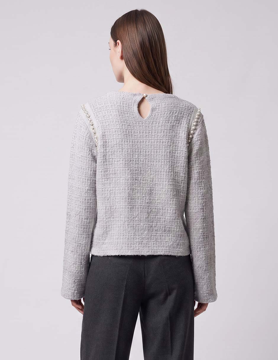 Suéter cuello redondo para mujer 2