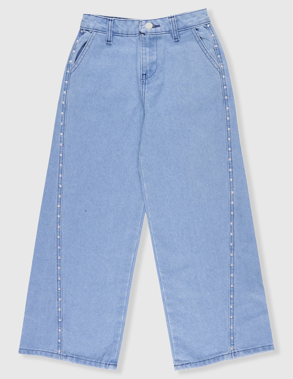 Jeans coulotte regular para niña Jeans coulotte regular para niña