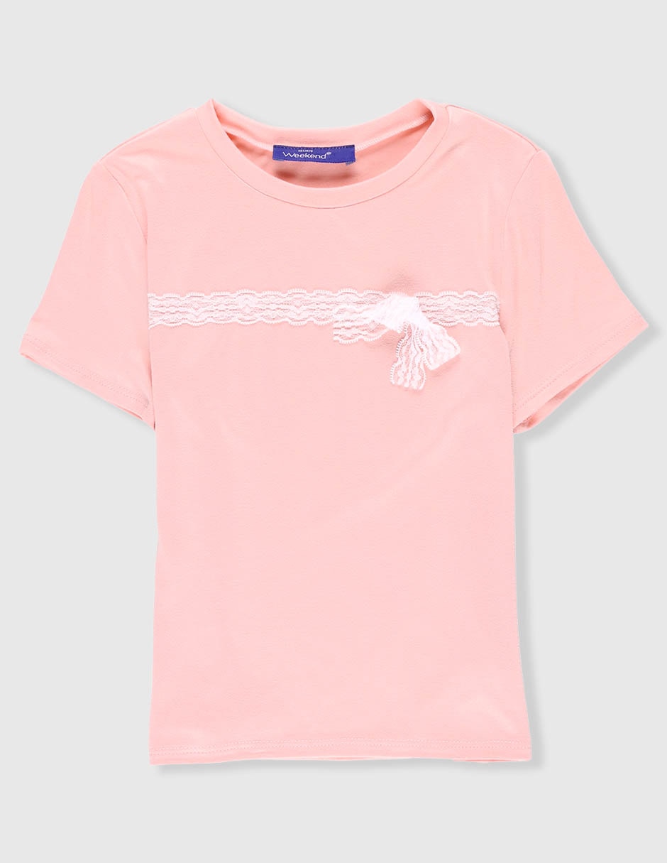 Playera Weekend manga corta para niña