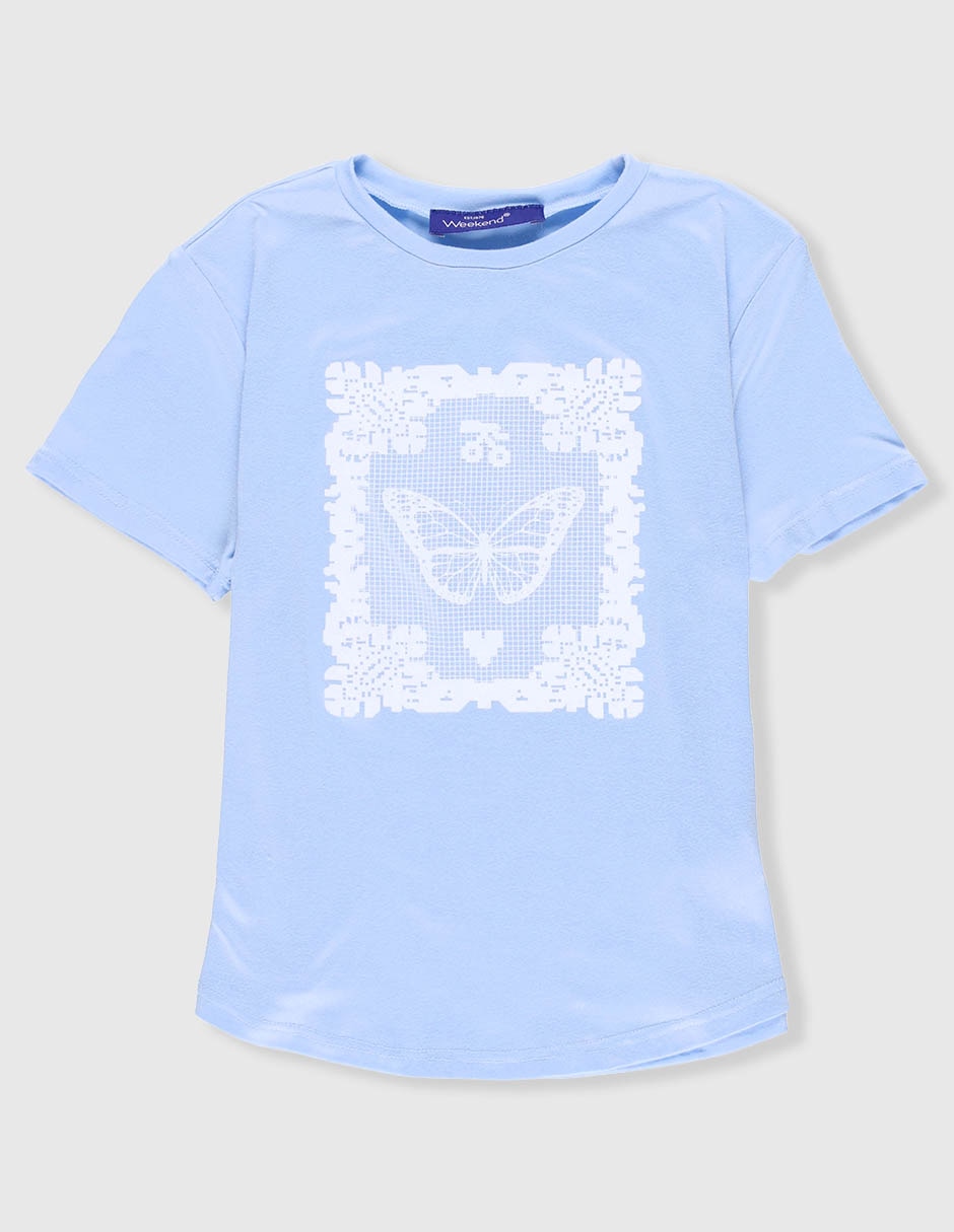 Playera Weekend manga corta para niña