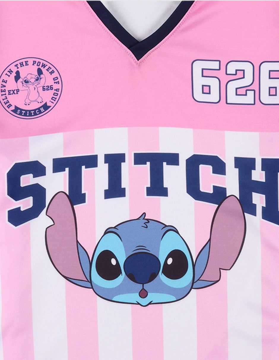 Playera Stitch manga corta para niña 3