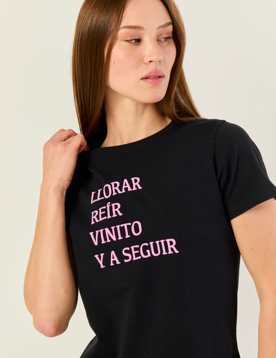 Playera manga corta cuello redondo para mujer 3