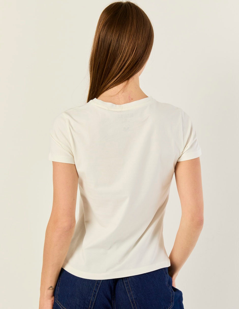 Playera manga corta cuello redondo para mujer 2