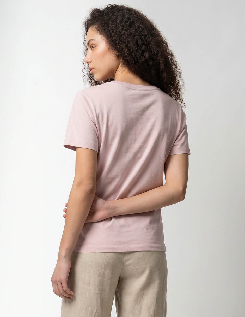 Playera manga corta cuello redondo para mujer 2