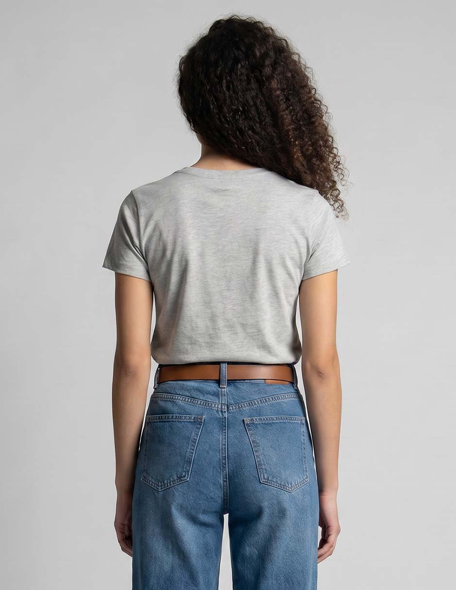 Playera manga corta cuello redondo para mujer 2
