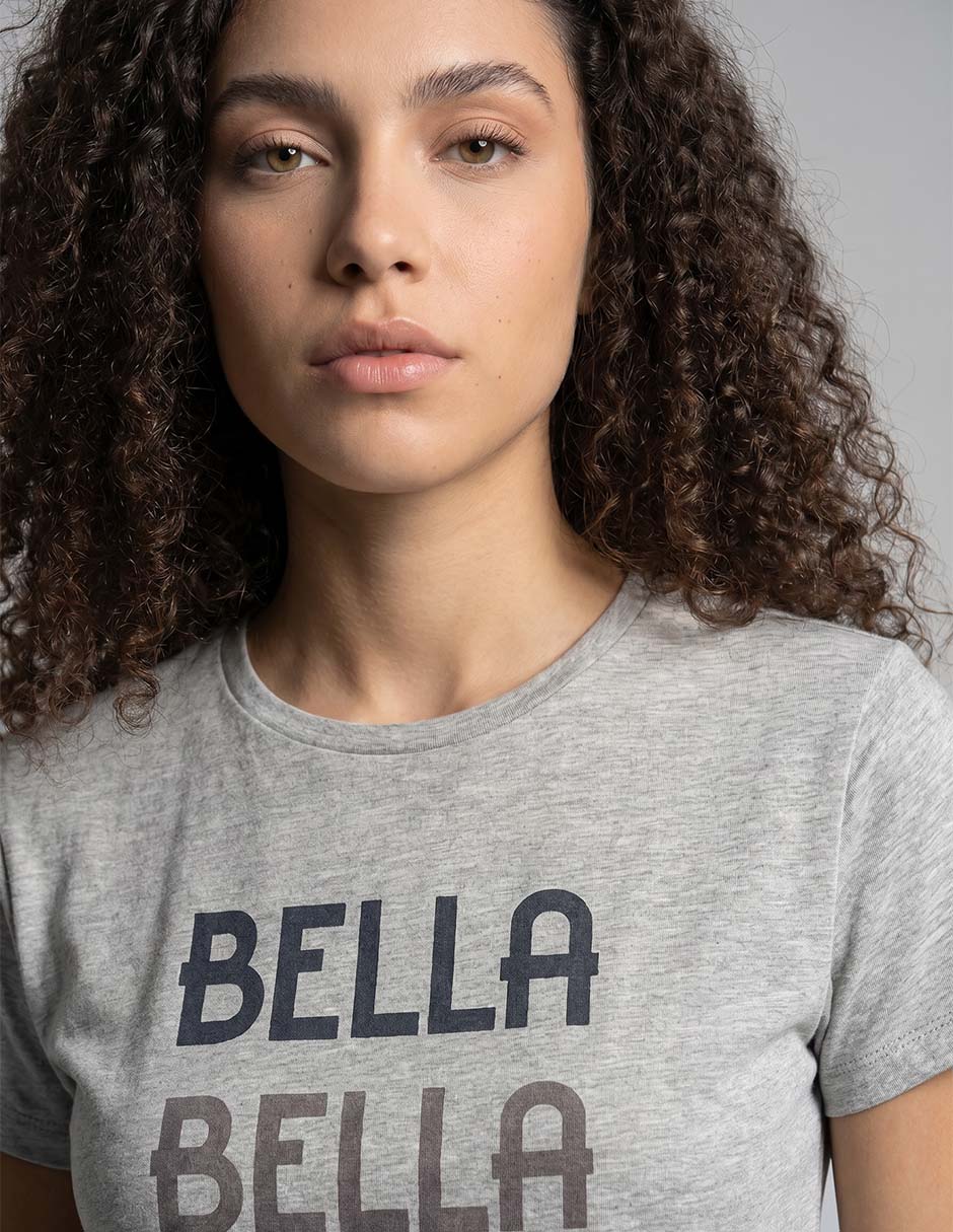 Playera manga corta cuello redondo para mujer 3