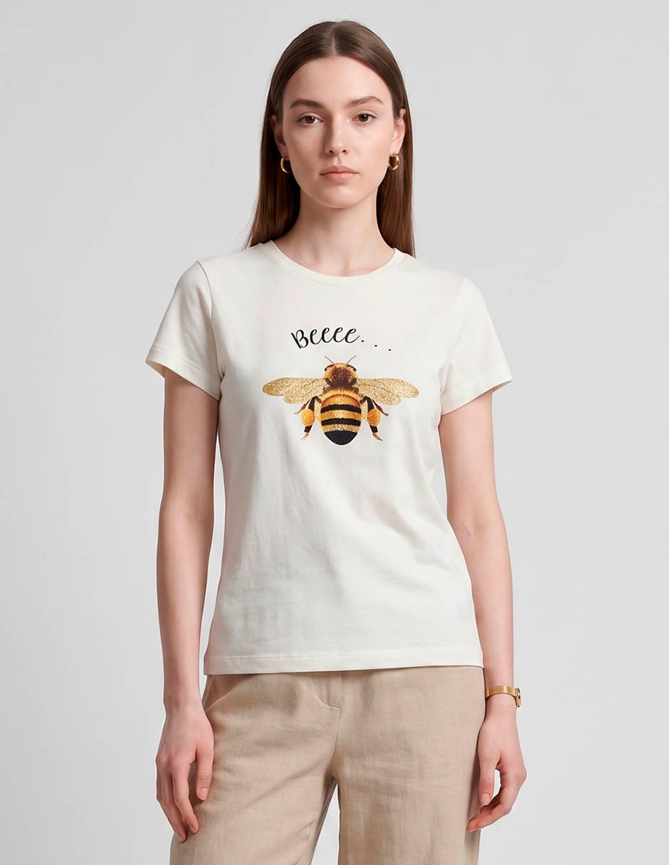 Playera manga corta cuello redondo mujer Playera manga corta cuello redondo mujer